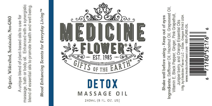 Detox Massage Oil 8oz 240ml